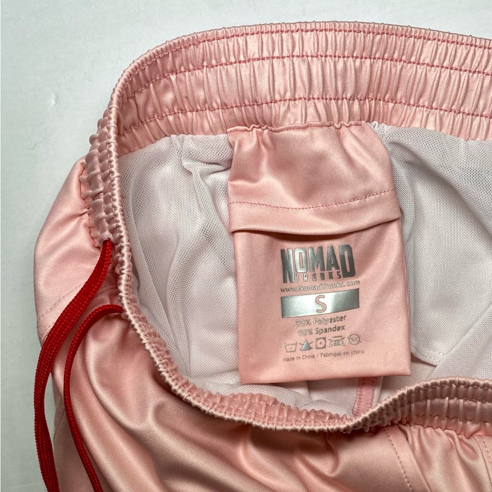 Nomad Trunks Pink Swim Hybrids with Red Drawstring S - Picture 2 of 4